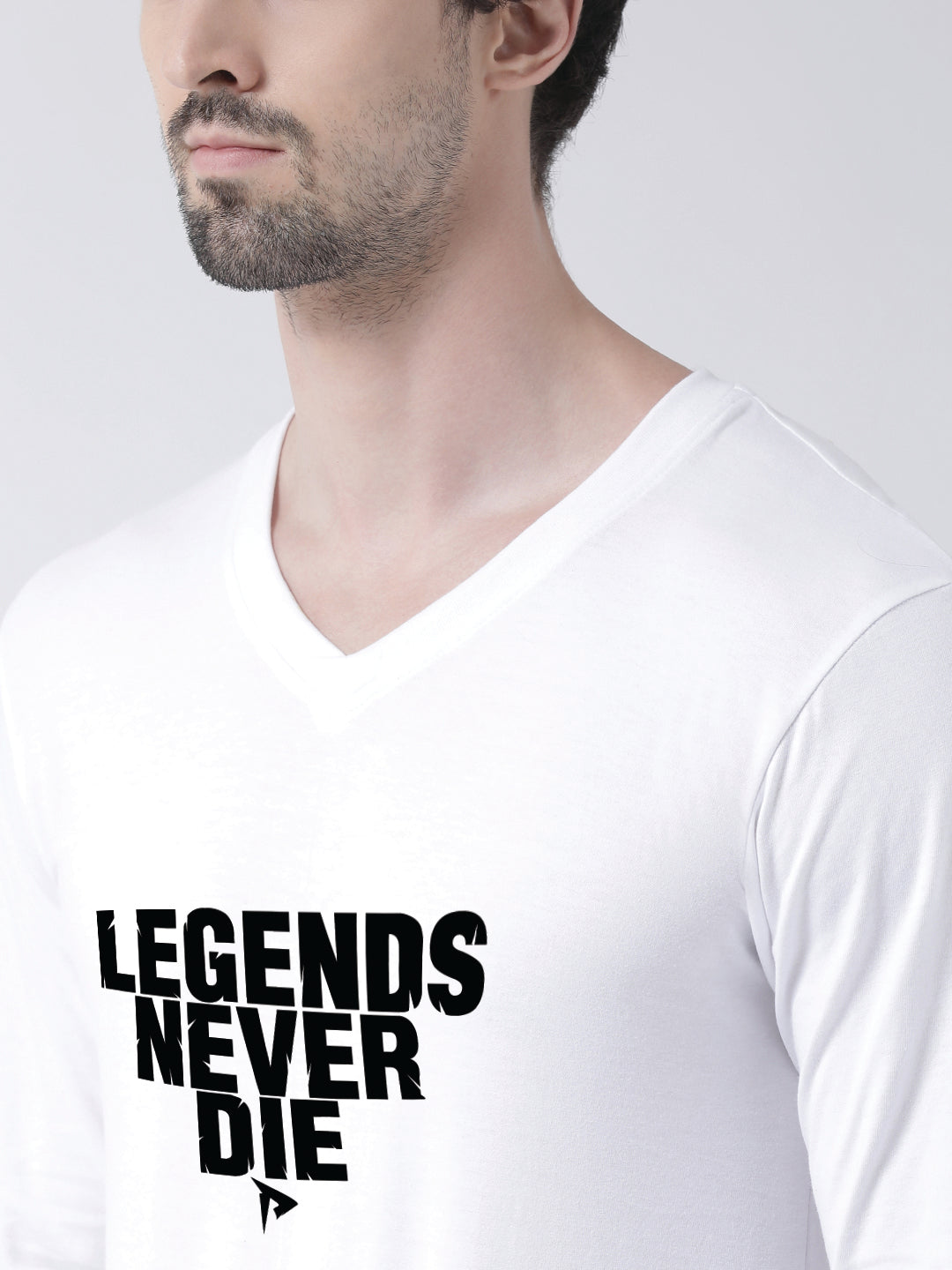 Men's Pure Cotton Regular Fit V Neck T-Shirt - Friskers