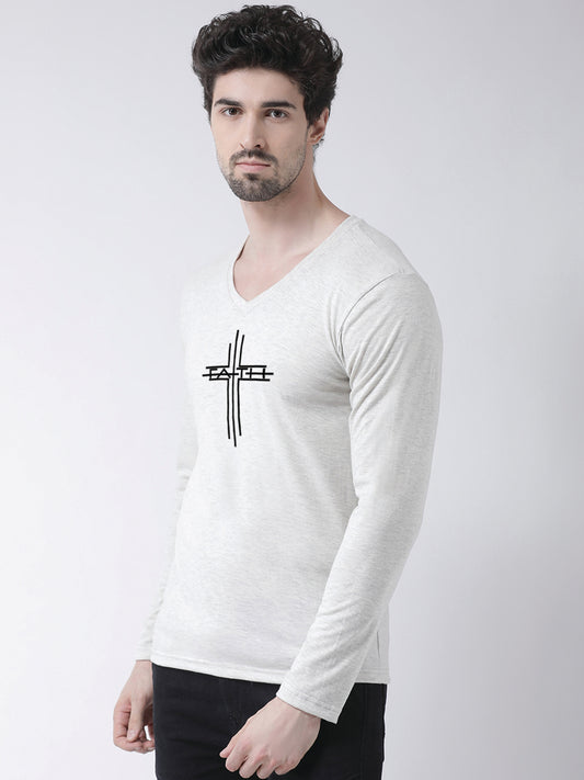 Men's Faith Regular Fit V Neck T-Shirt - Friskers