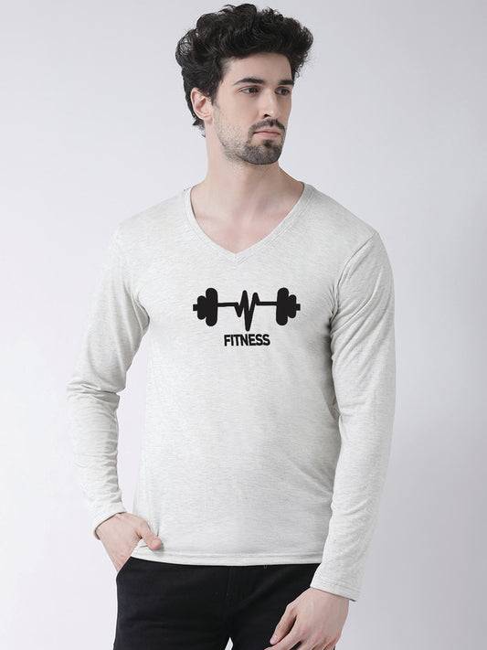 Men's Fitness Pure Cotton Regular Fit V Neck T-Shirt - Friskers