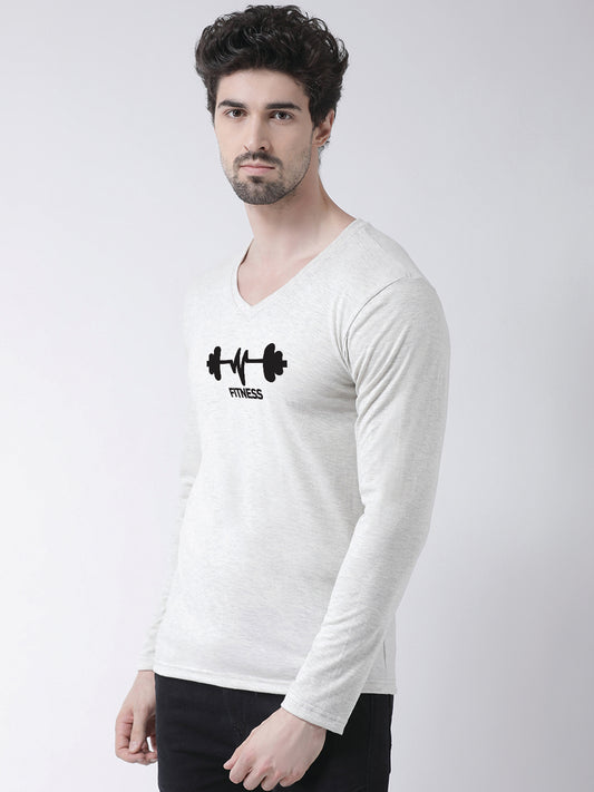 Men's Fitness Pure Cotton Regular Fit V Neck T-Shirt - Friskers