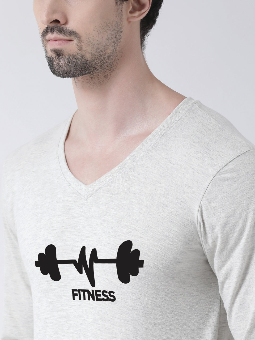 Men's Fitness Pure Cotton Regular Fit V Neck T-Shirt - Friskers