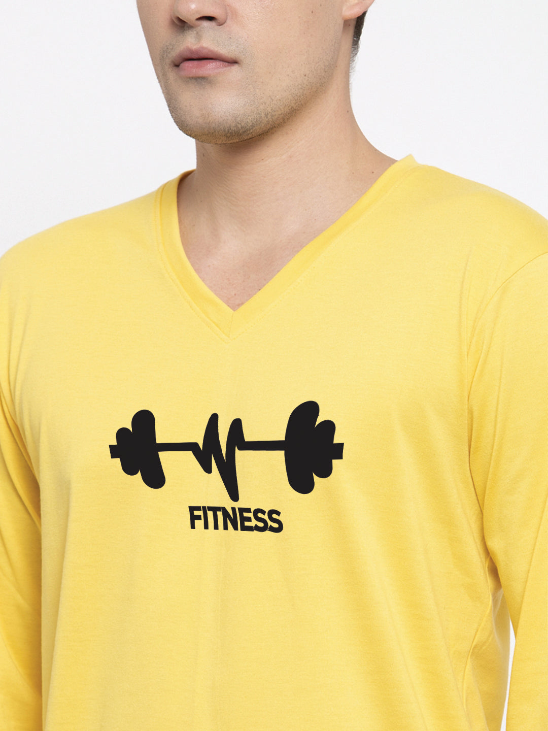 Men's Fitness Pure Cotton Regular Fit V Neck T-Shirt - Friskers