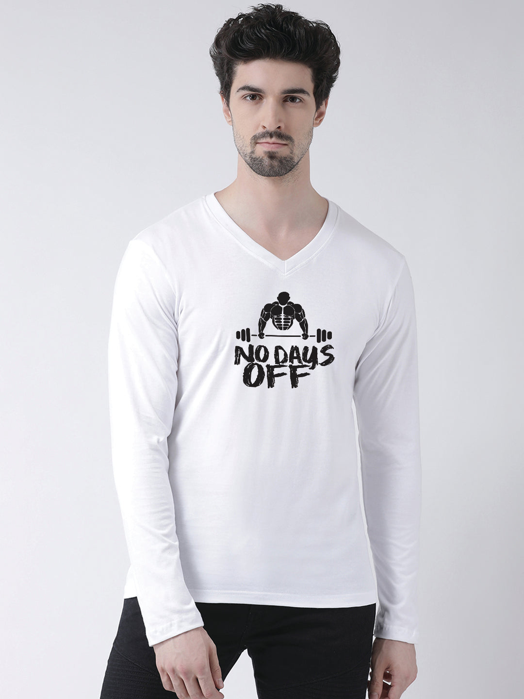 Men's No Days Off Regular Fit V Neck T-Shirt - Friskers