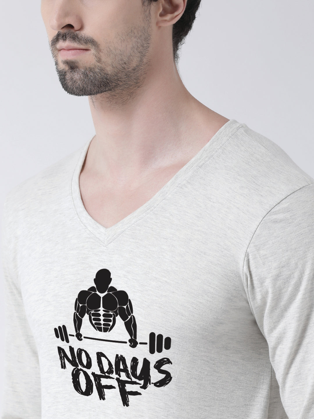 Men's No Days Off Regular Fit V Neck T-Shirt - Friskers