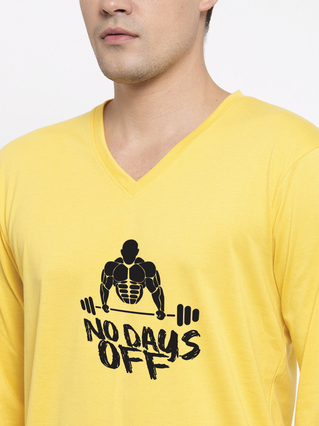 Men's No Days Off Regular Fit V Neck T-Shirt - Friskers