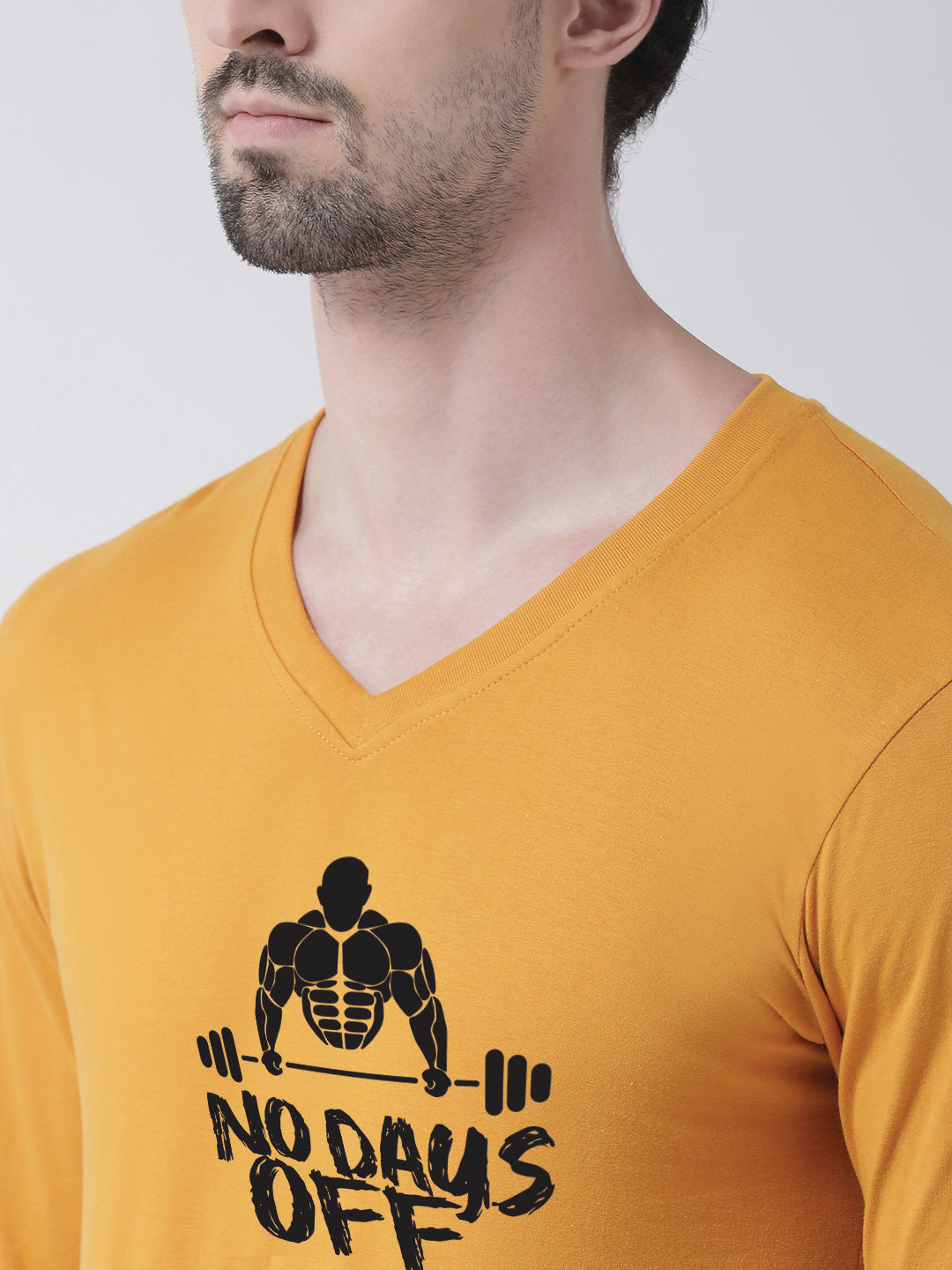 Men's No Days Off Regular Fit V Neck T-Shirt - Friskers