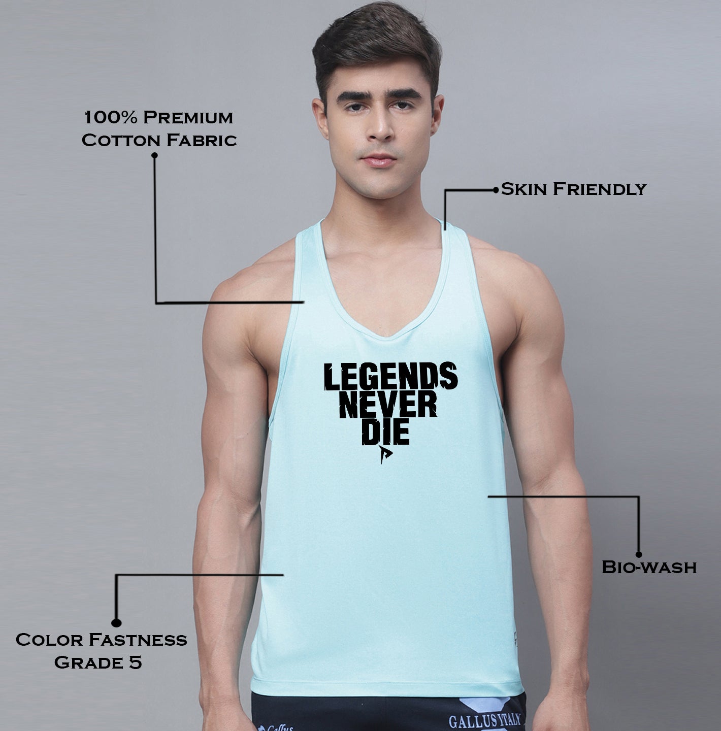 Sports Printed Training Polyster Gym Vest - Friskers