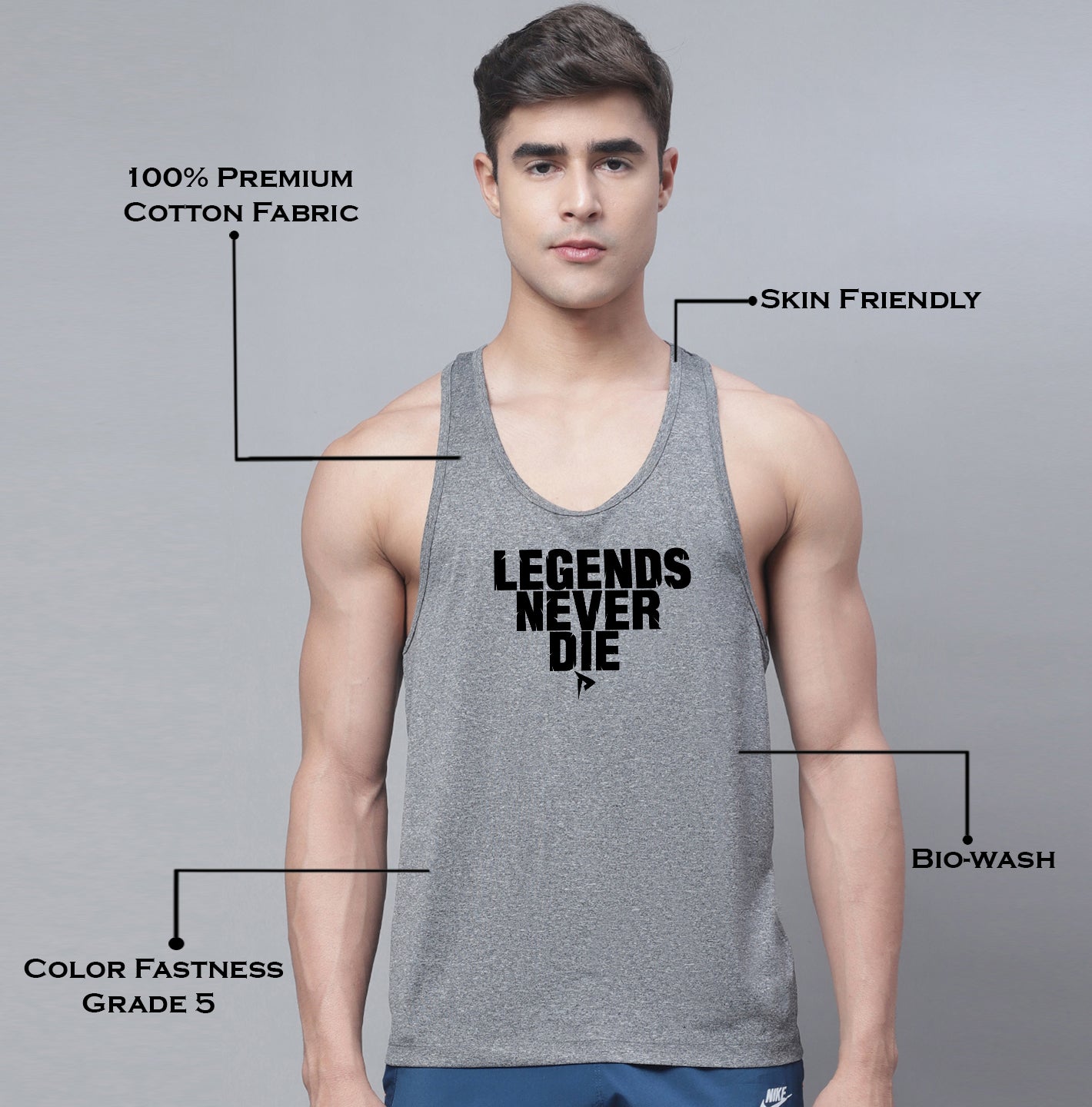 Sports Printed Training Polyster Gym Vest - Friskers