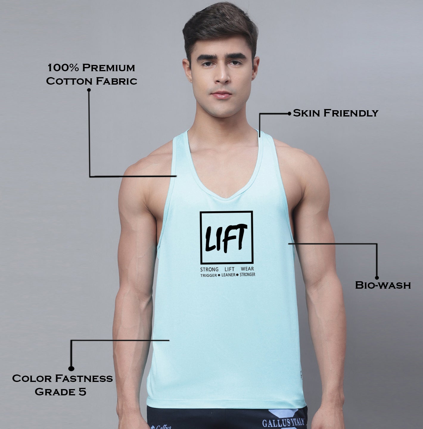 Sports Printed Regular Fit Polyster Vest - Friskers