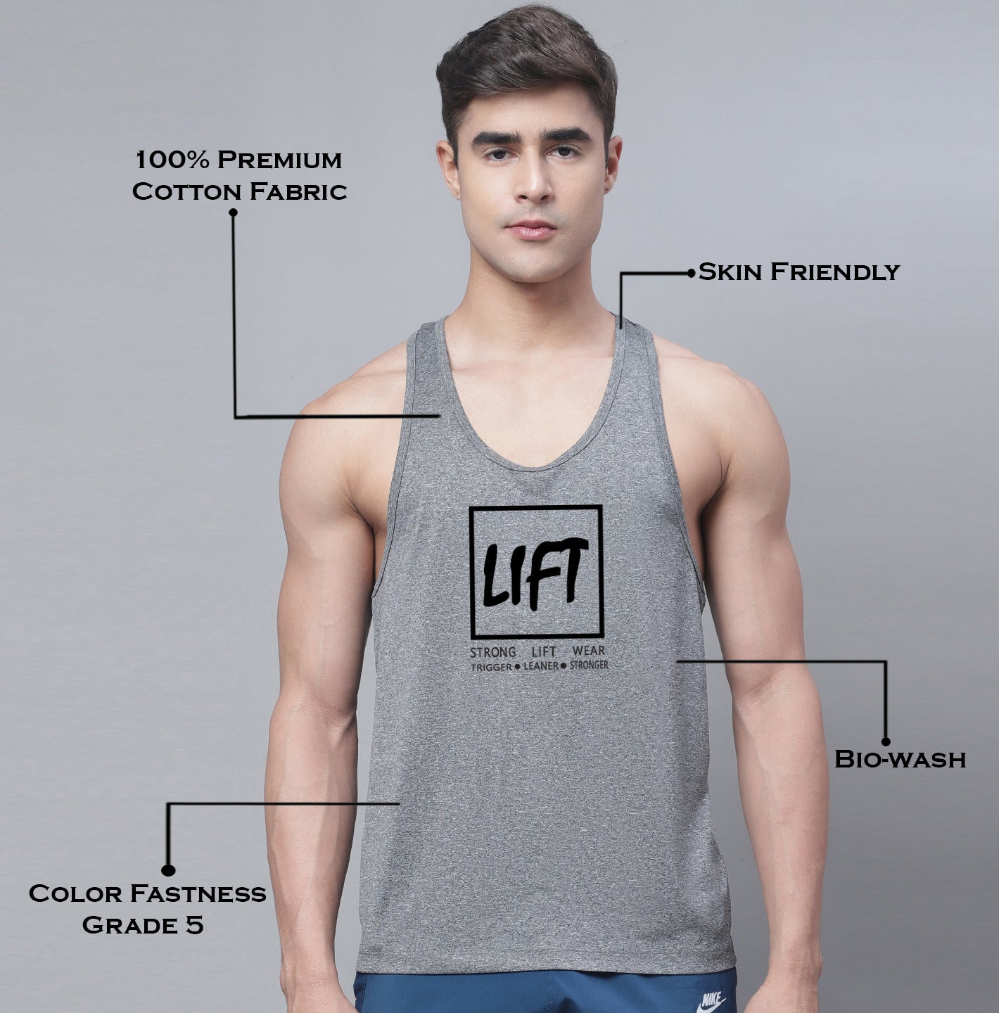 Sports Printed Training Polyster Gym Vest - Friskers