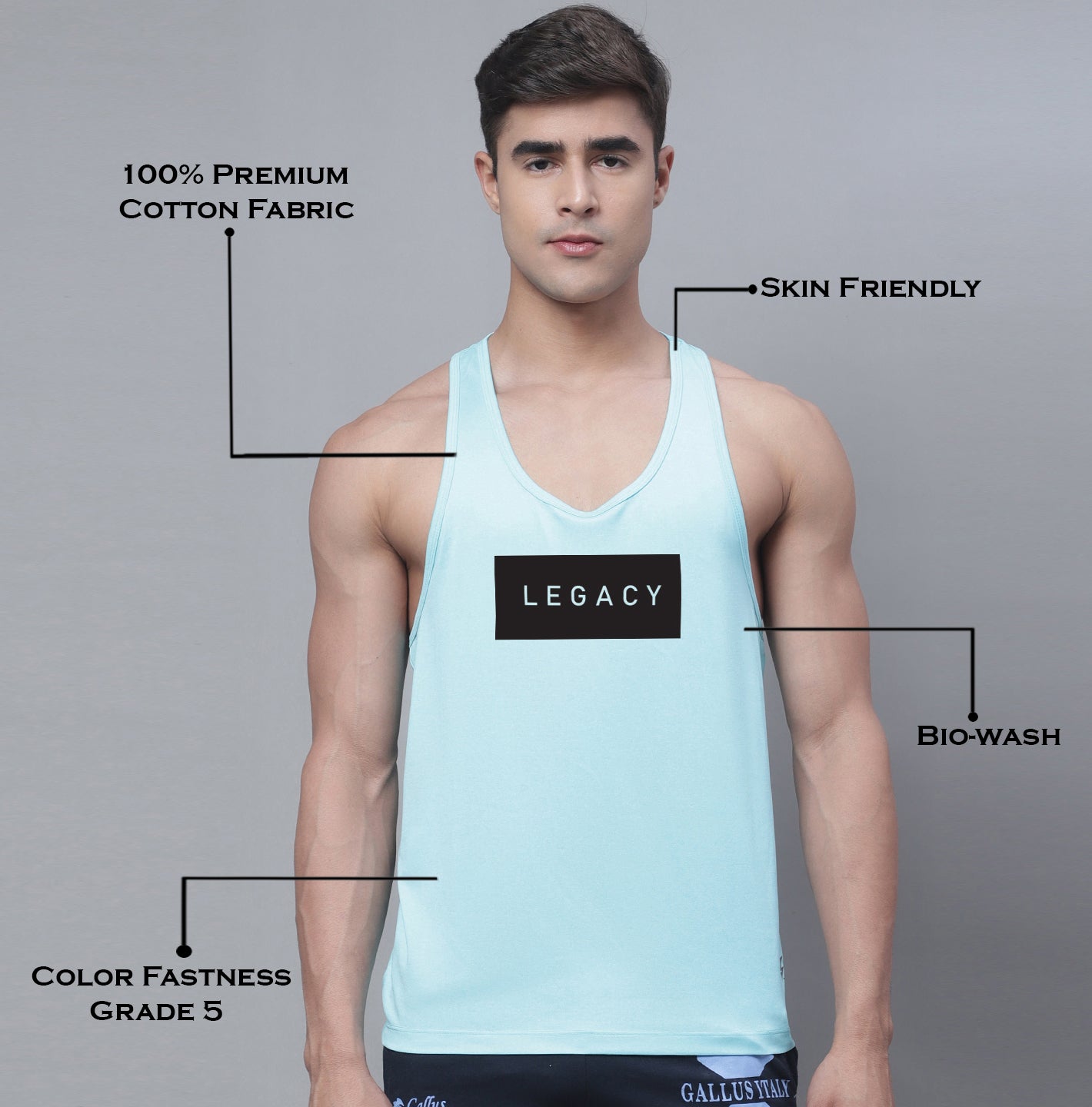 Sports Printed Regular Fit Polyster Vest - Friskers