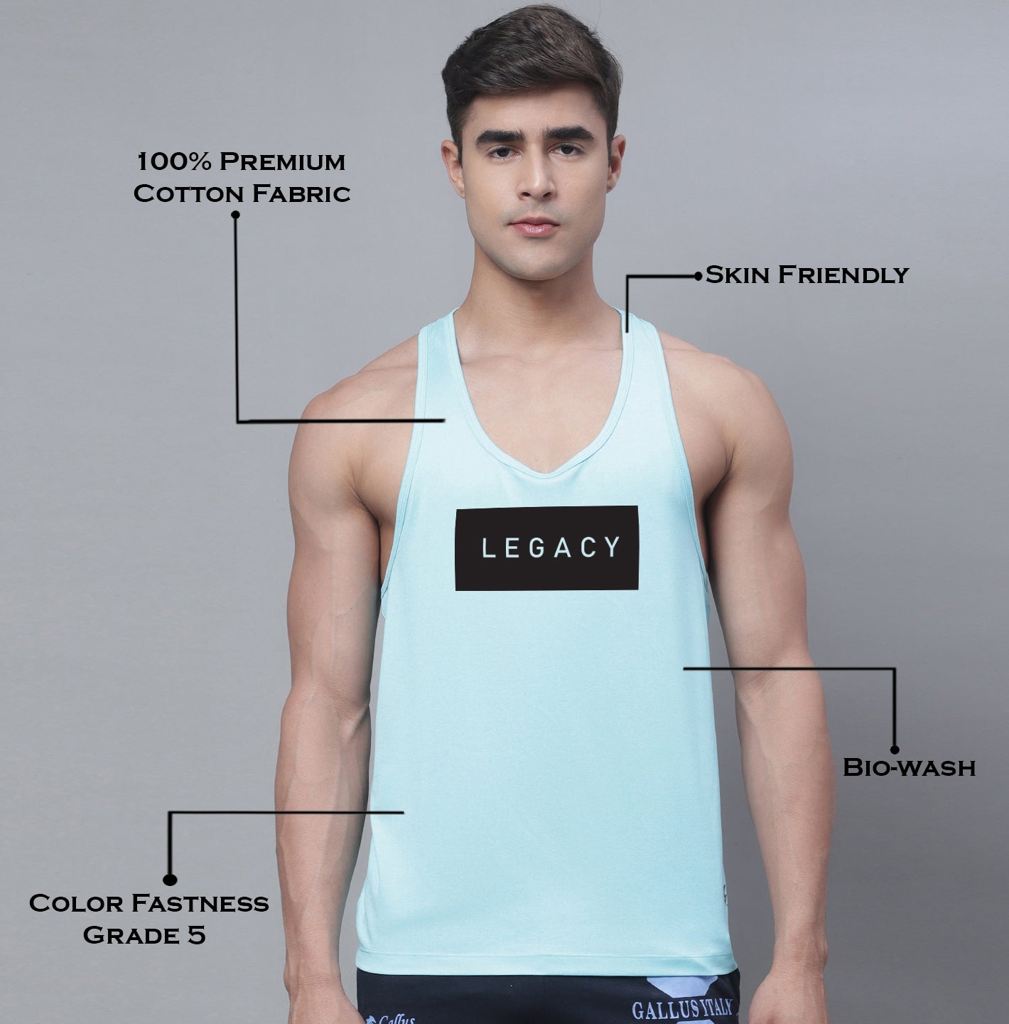 Sports Printed Training Polyster Gym Vest - Friskers