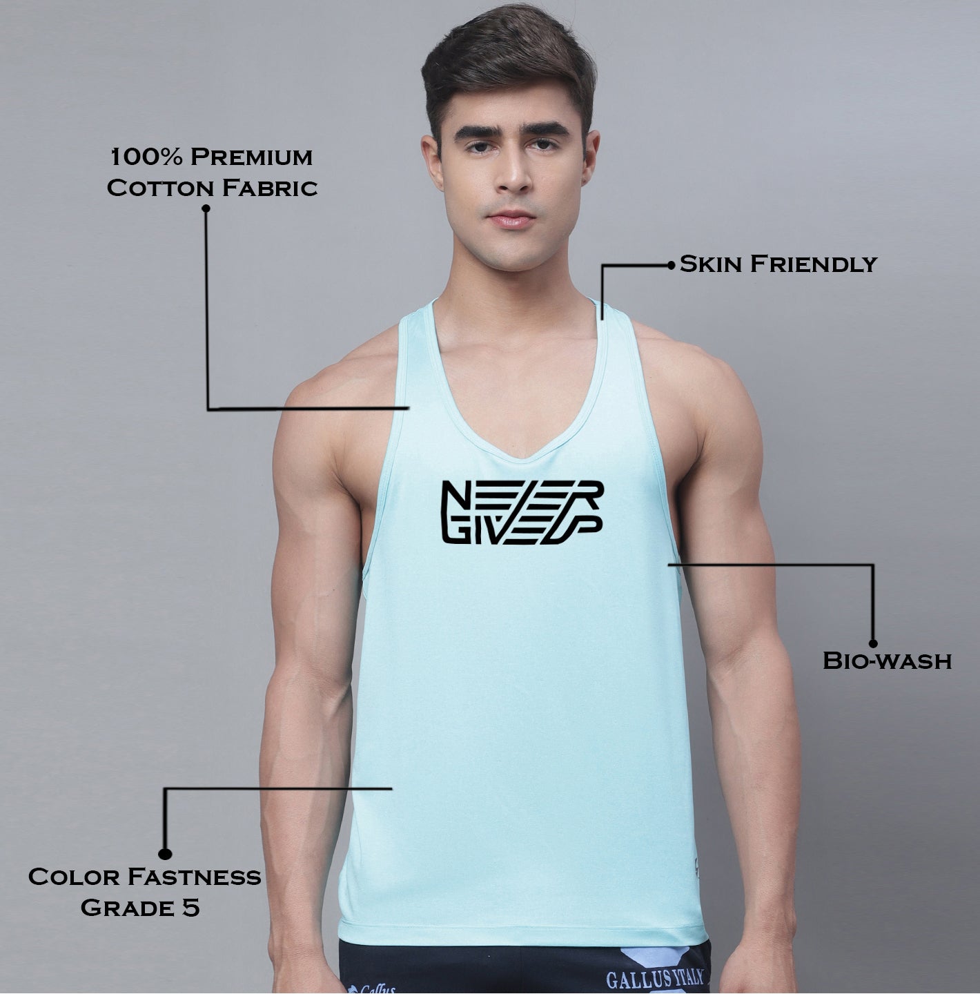 Sports Printed Regular Fit Polyster Vest - Friskers