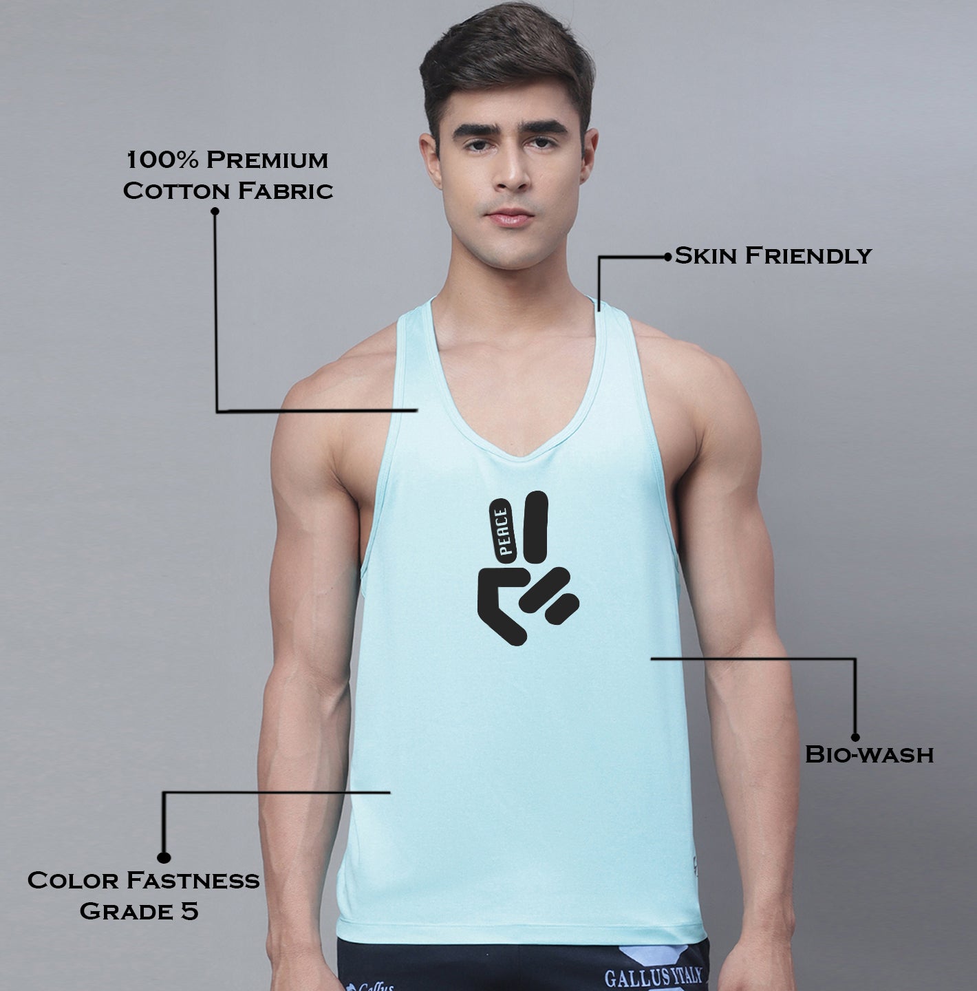 Sports Printed Training Polyster Gym Vest - Friskers