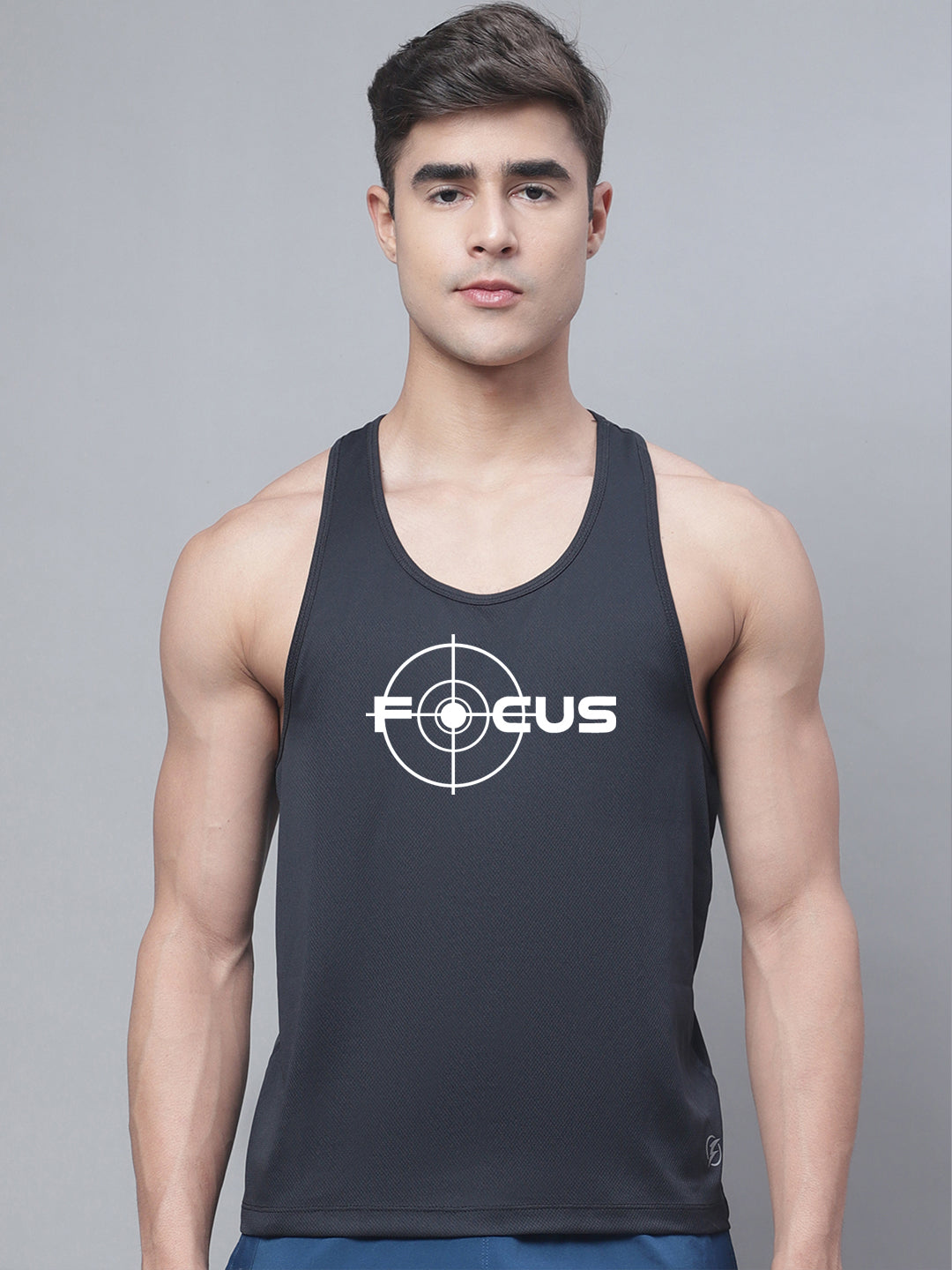 Men Printed Polyster Sports Gym Vest - Friskers