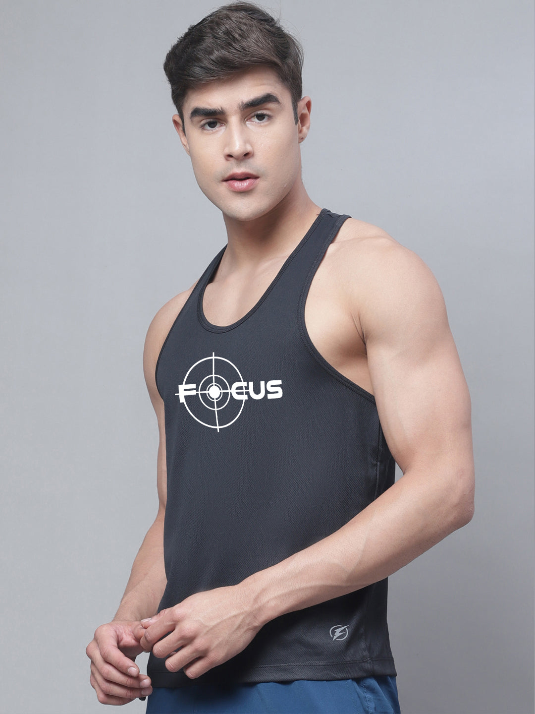 Men Printed Polyster Sports Gym Vest - Friskers