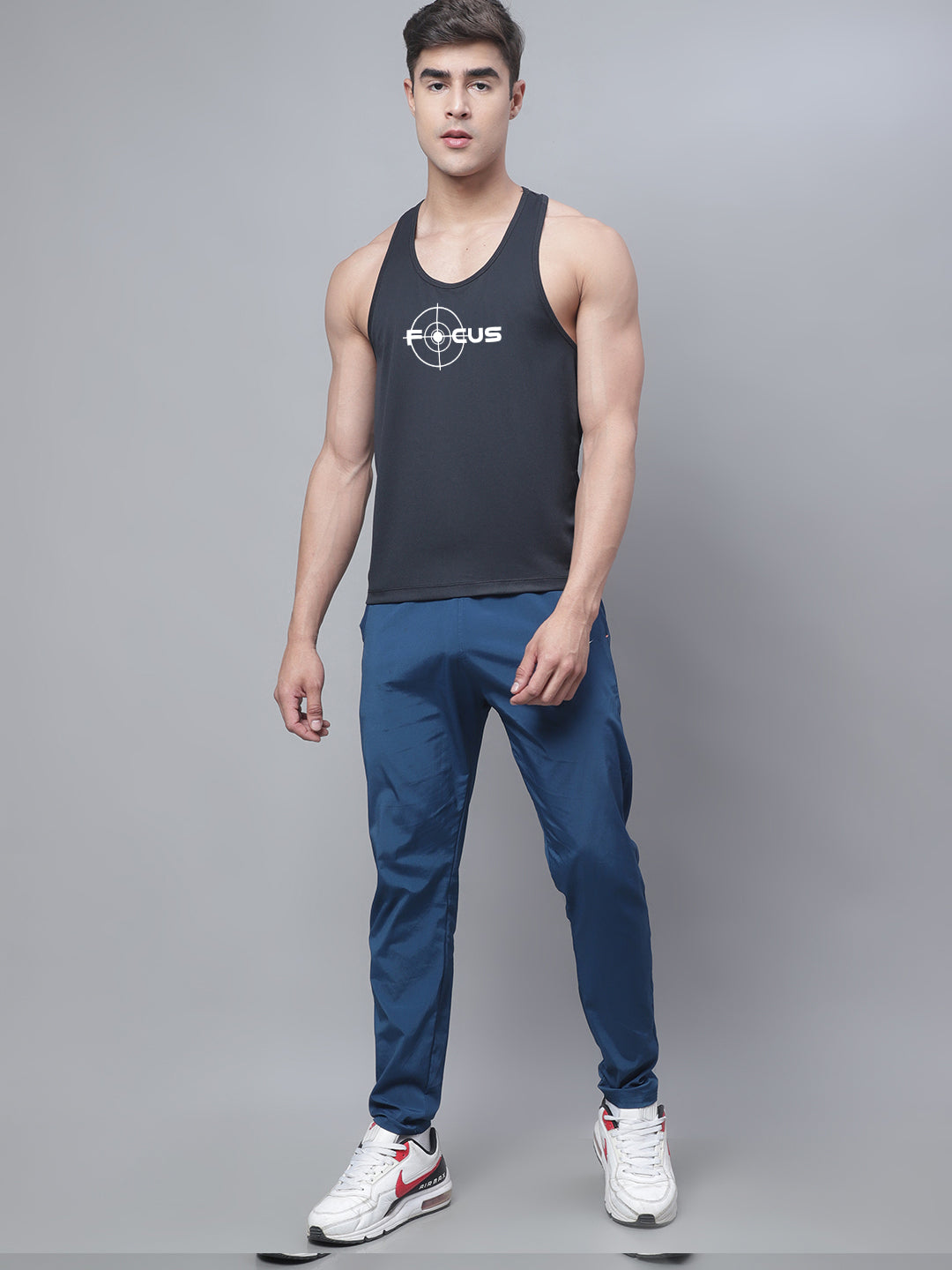 Men Printed Polyster Sports Gym Vest - Friskers