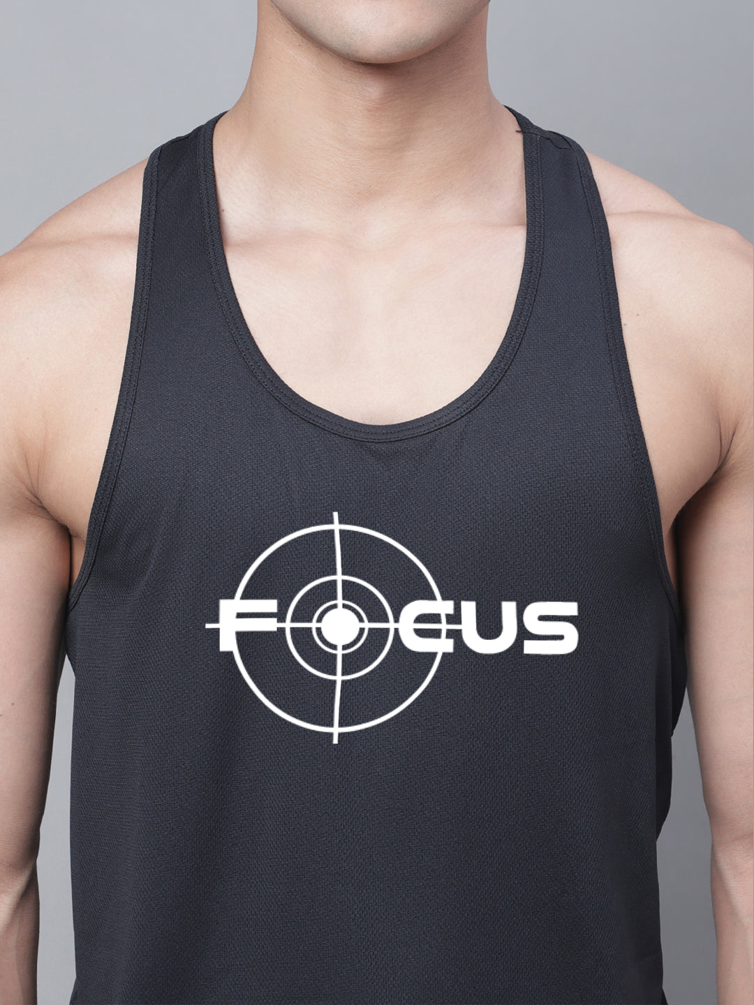 Men Printed Polyster Sports Gym Vest - Friskers