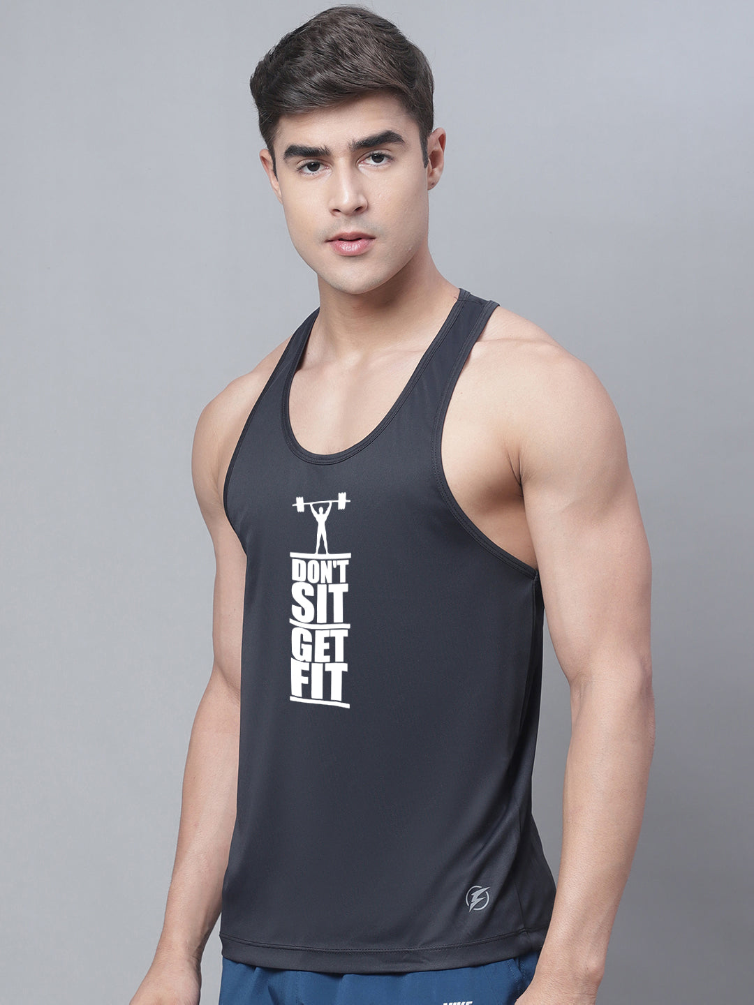 Sports Airy Printed Polyster Gym Vest - Friskers