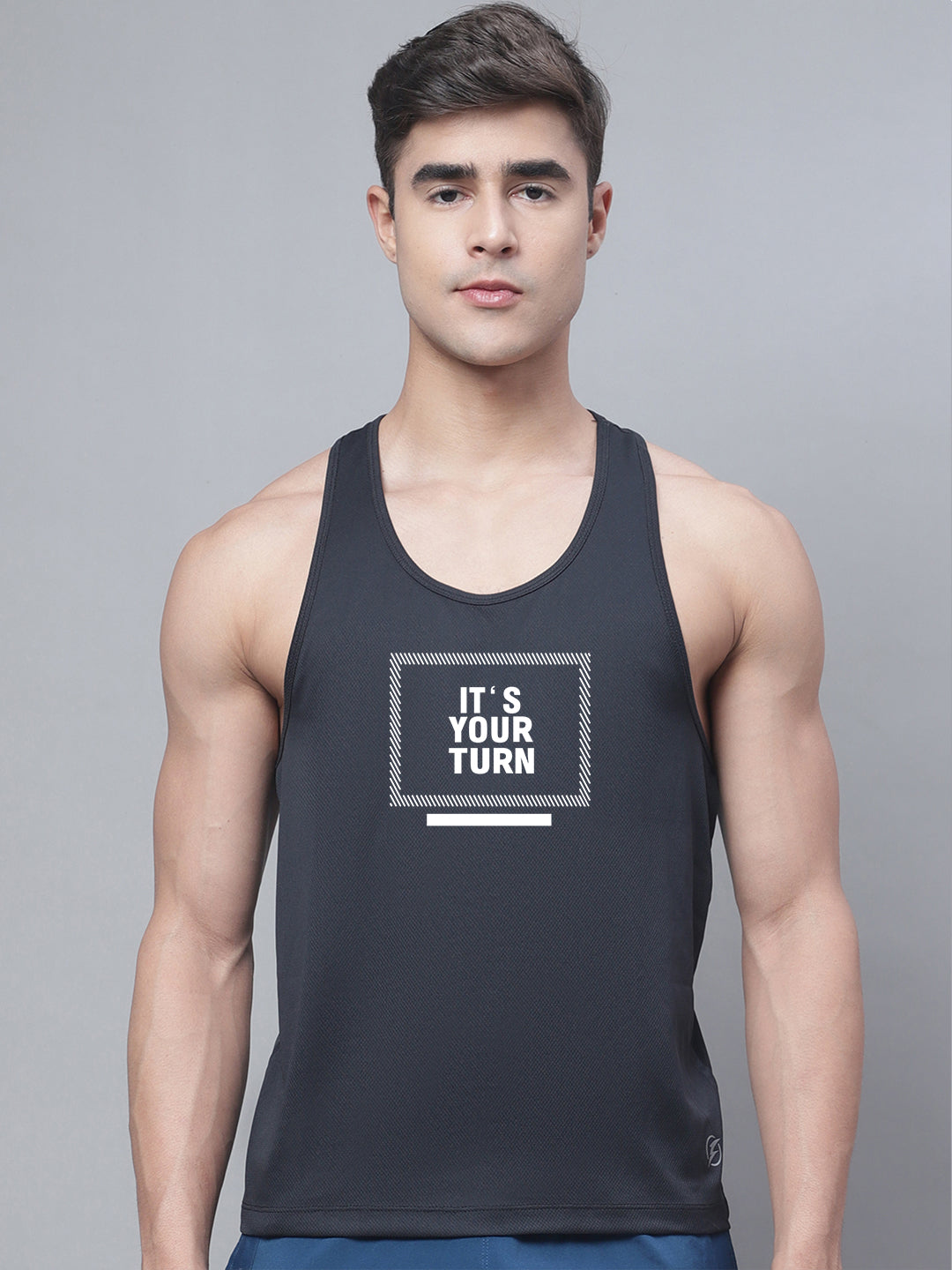 Men Printed Polyster Sports Gym Vest - Friskers