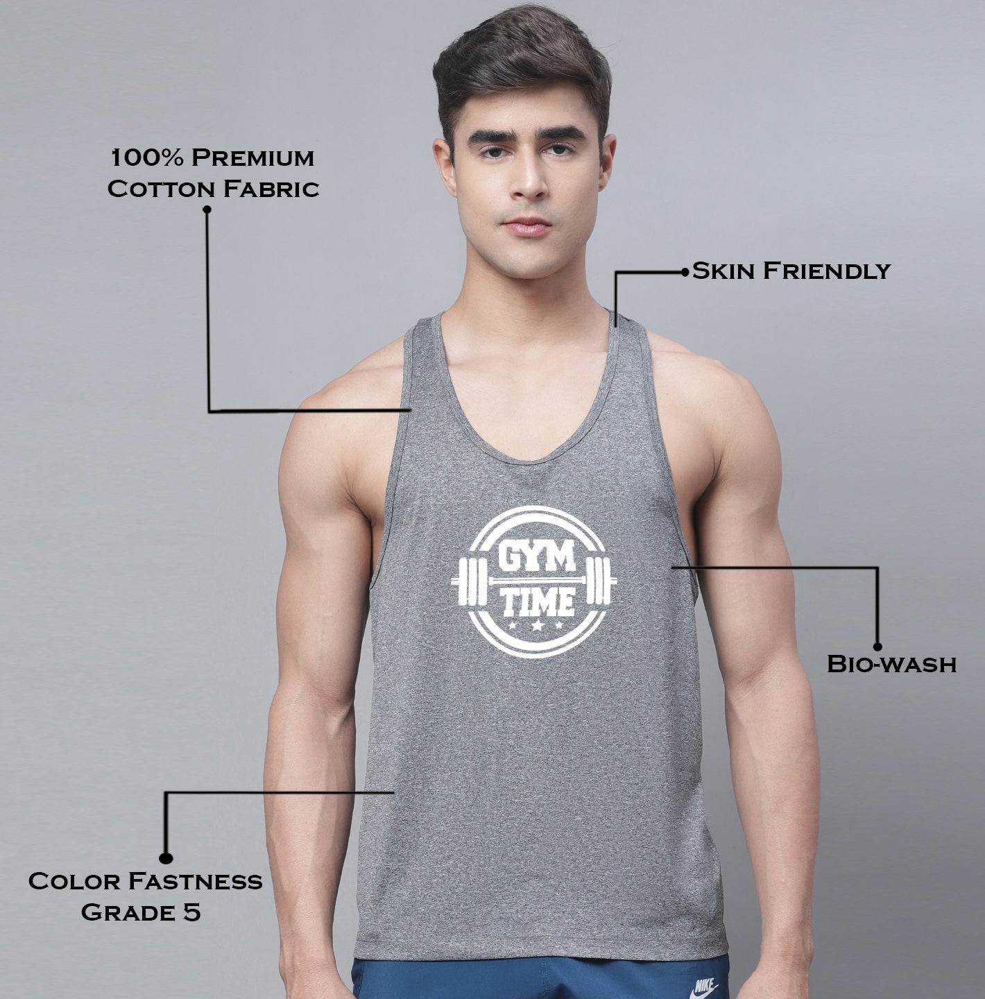 Sports Printed Training Polyster Gym Vest - Friskers