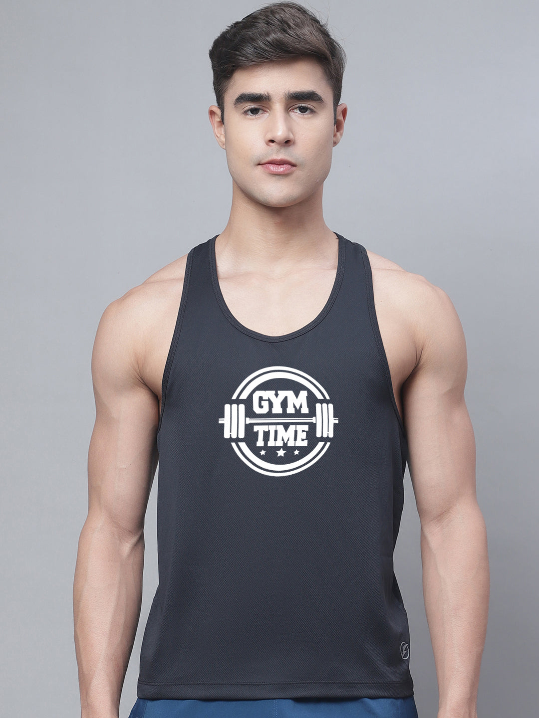 Men Printed Polyster Sports Gym Vest - Friskers