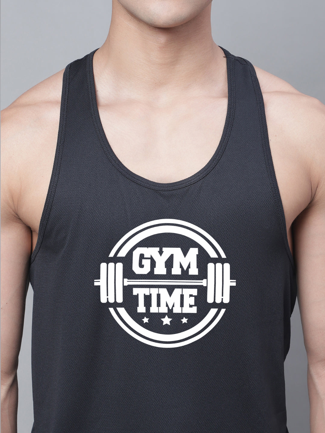 Men Printed Polyster Sports Gym Vest - Friskers