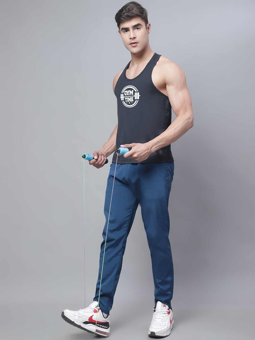 Men Printed Polyster Sports Gym Vest - Friskers