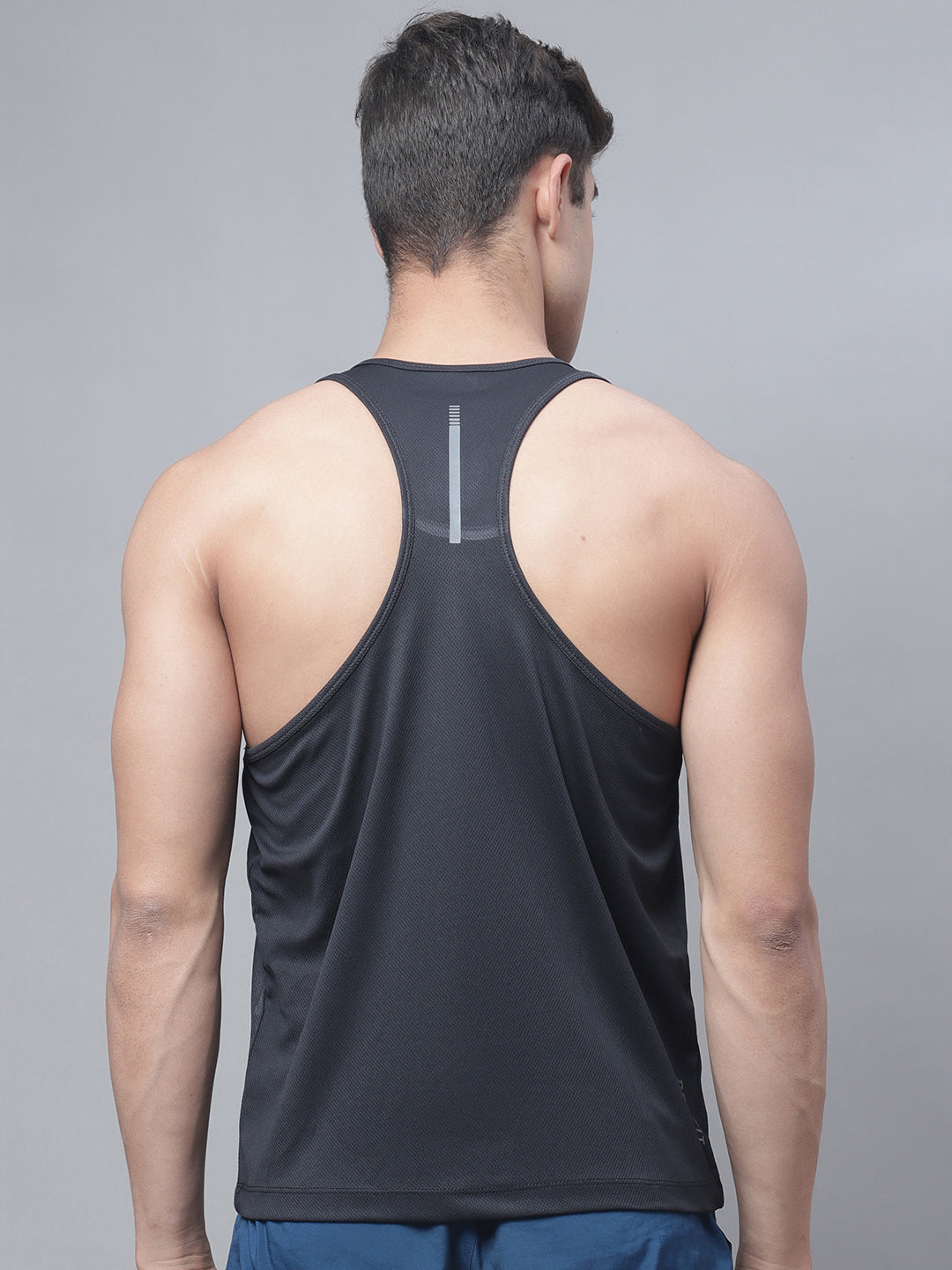 Men Printed Polyster Sports Gym Vest - Friskers