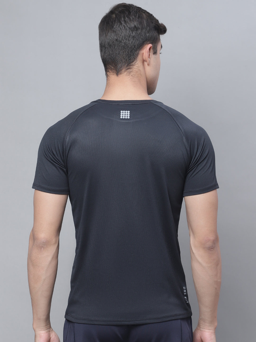 Men Half Sleeve Black Round Neck Sports T-Shirt - Friskers