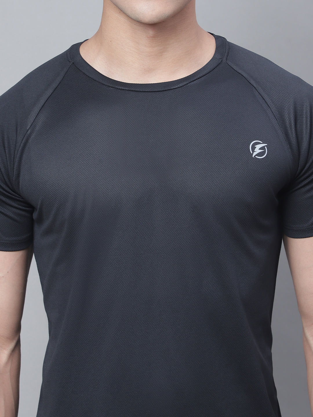 Men Half Sleeve Black Round Neck Sports T-Shirt - Friskers
