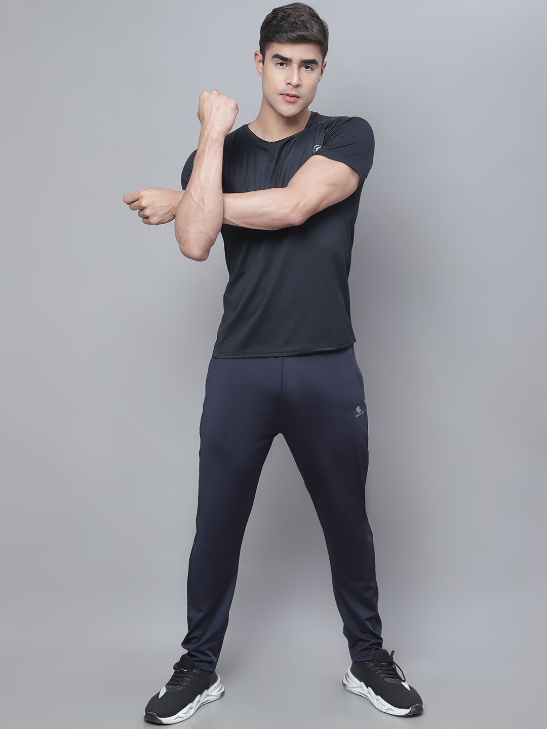 Men Half Sleeve Black Round Neck Sports T-Shirt - Friskers