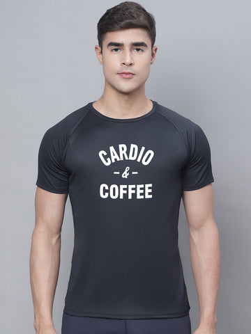 Men Printed Polyster Sports Running T-Shirt - Friskers