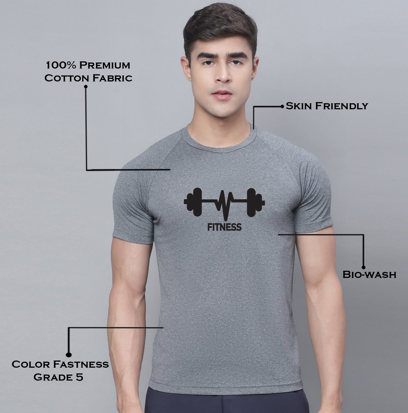 Sports Swift Dry Polyster Gym T-Shirt - Friskers