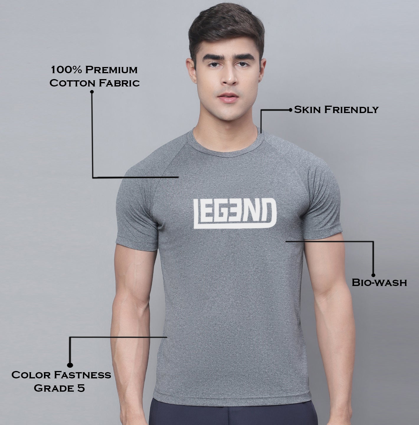 Sports Swift Dry Polyster Gym T-Shirt - Friskers