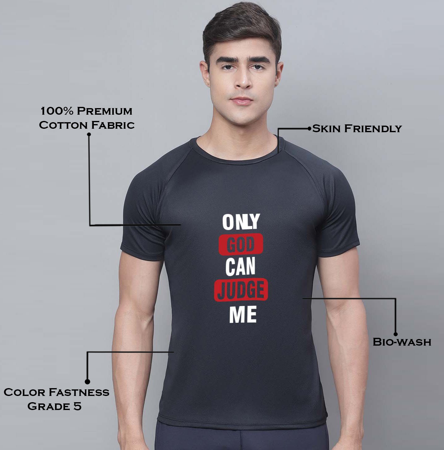 Sports Running Bio Wash Polyester T-Shirt - Friskers