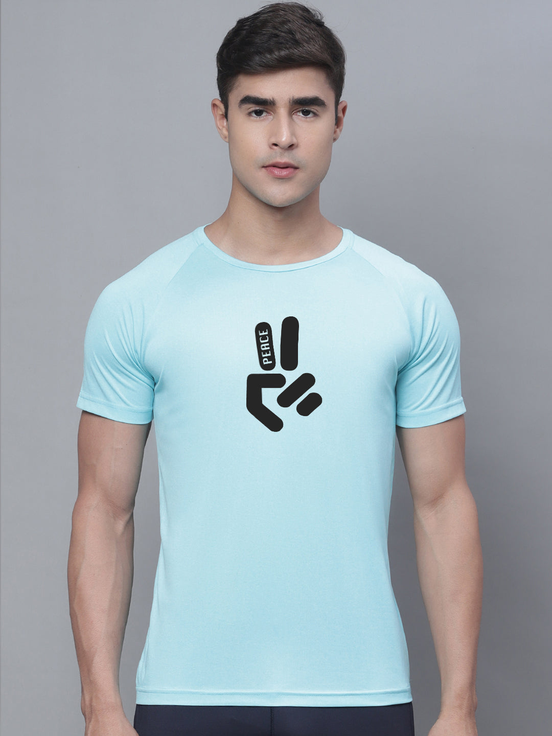 Men Printed Polyster Sports Training T-Shirt - Friskers