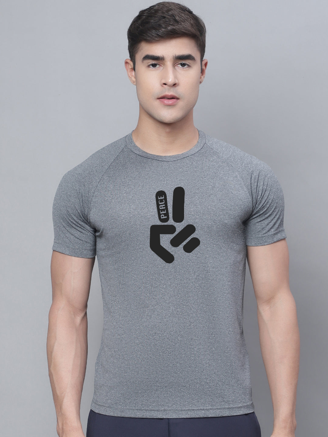 Men Printed Polyster Sports Training T-Shirt - Friskers