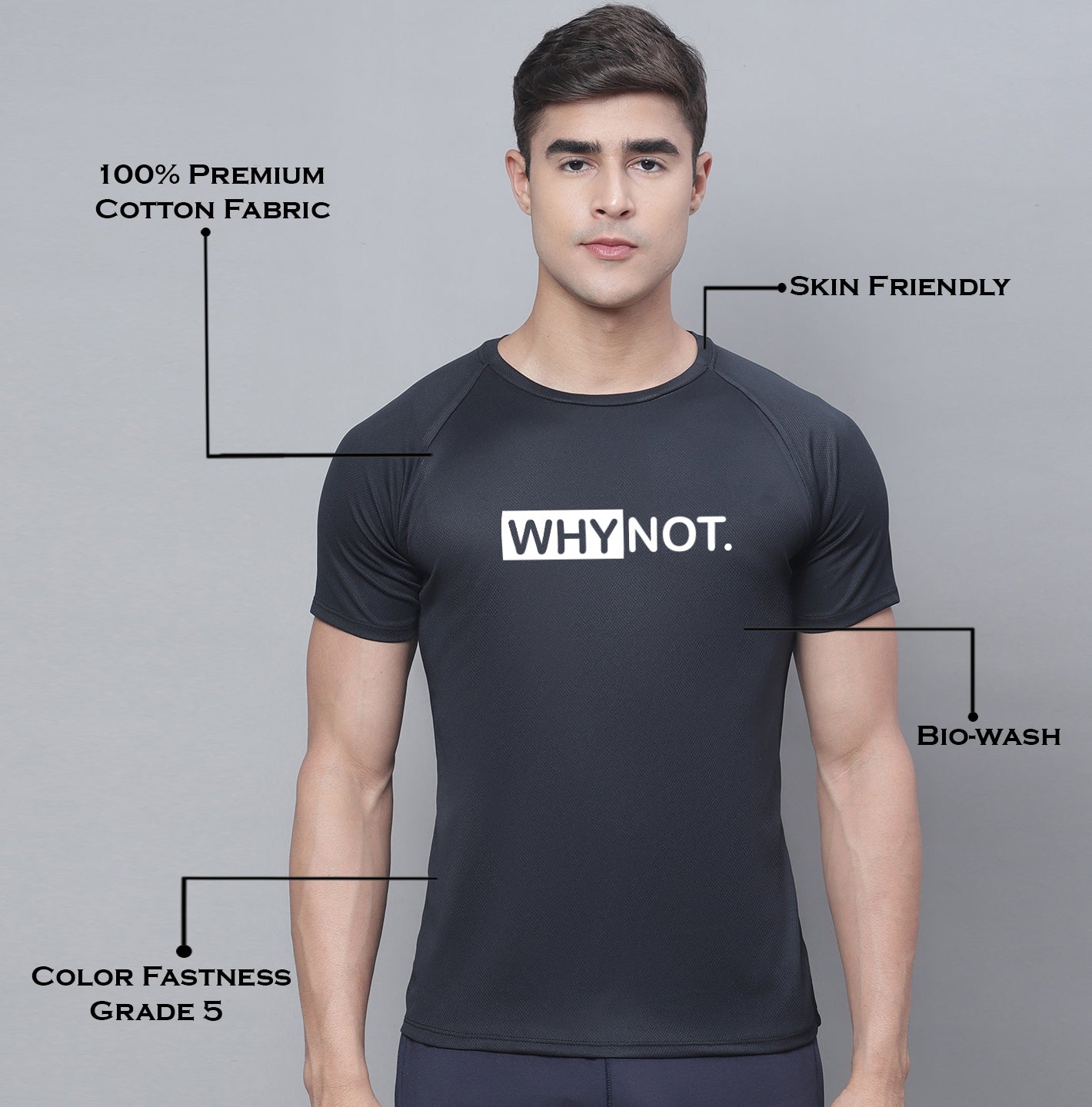 Men Printed Polyster Sports Running T-Shirt - Friskers