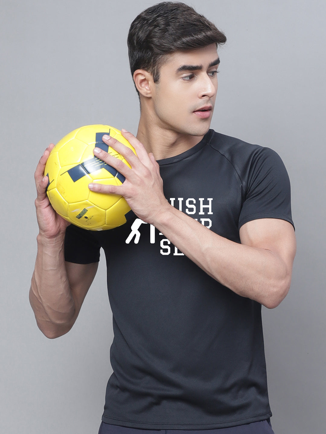 Men Printed Polyster Sports Running T-Shirt - Friskers