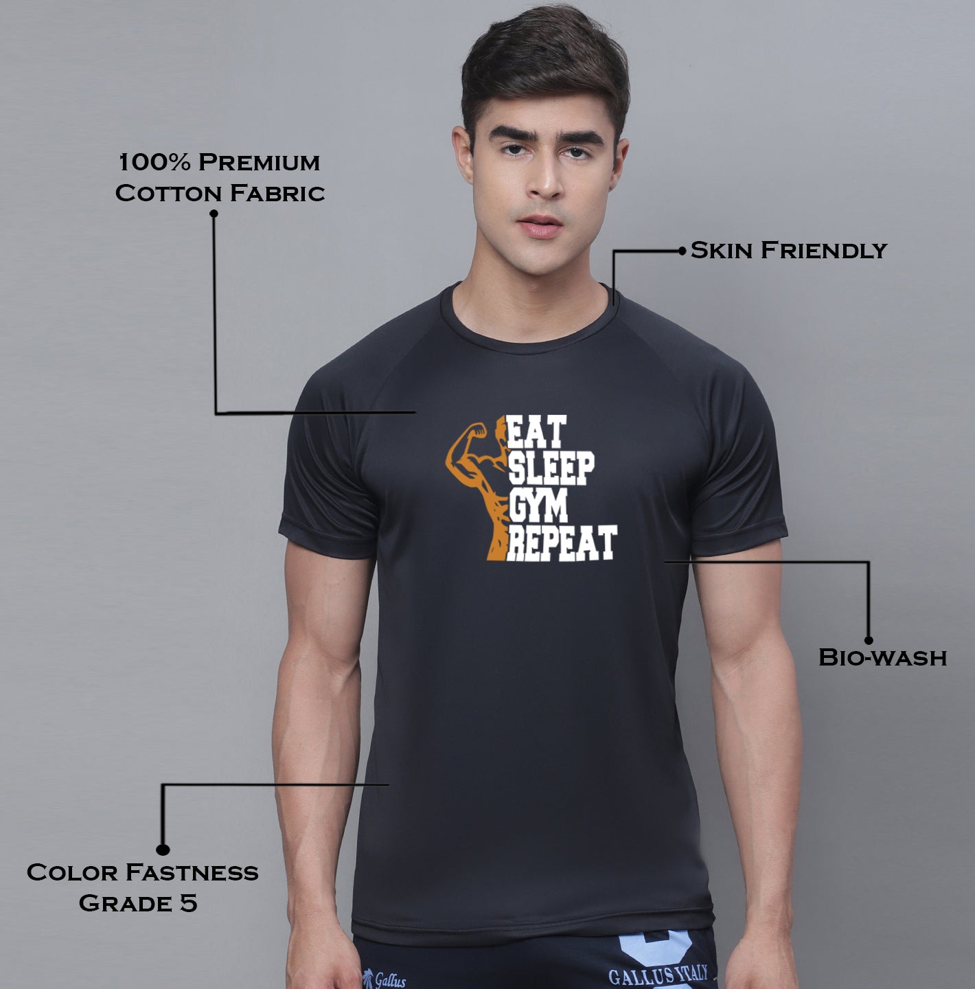 Sports Durable Polyster Round Neck T-Shirt - Friskers