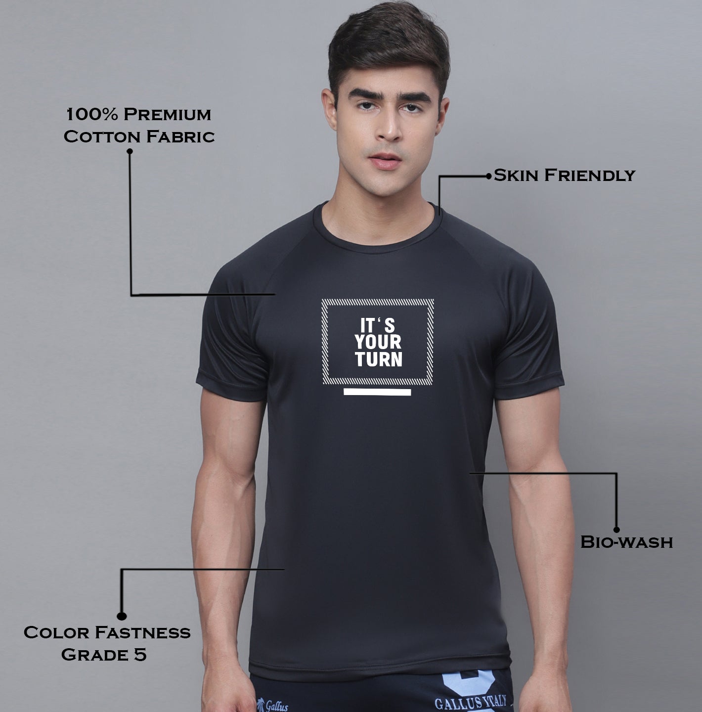 Men Running Rapid Dry Polyster T-Shirt - Friskers