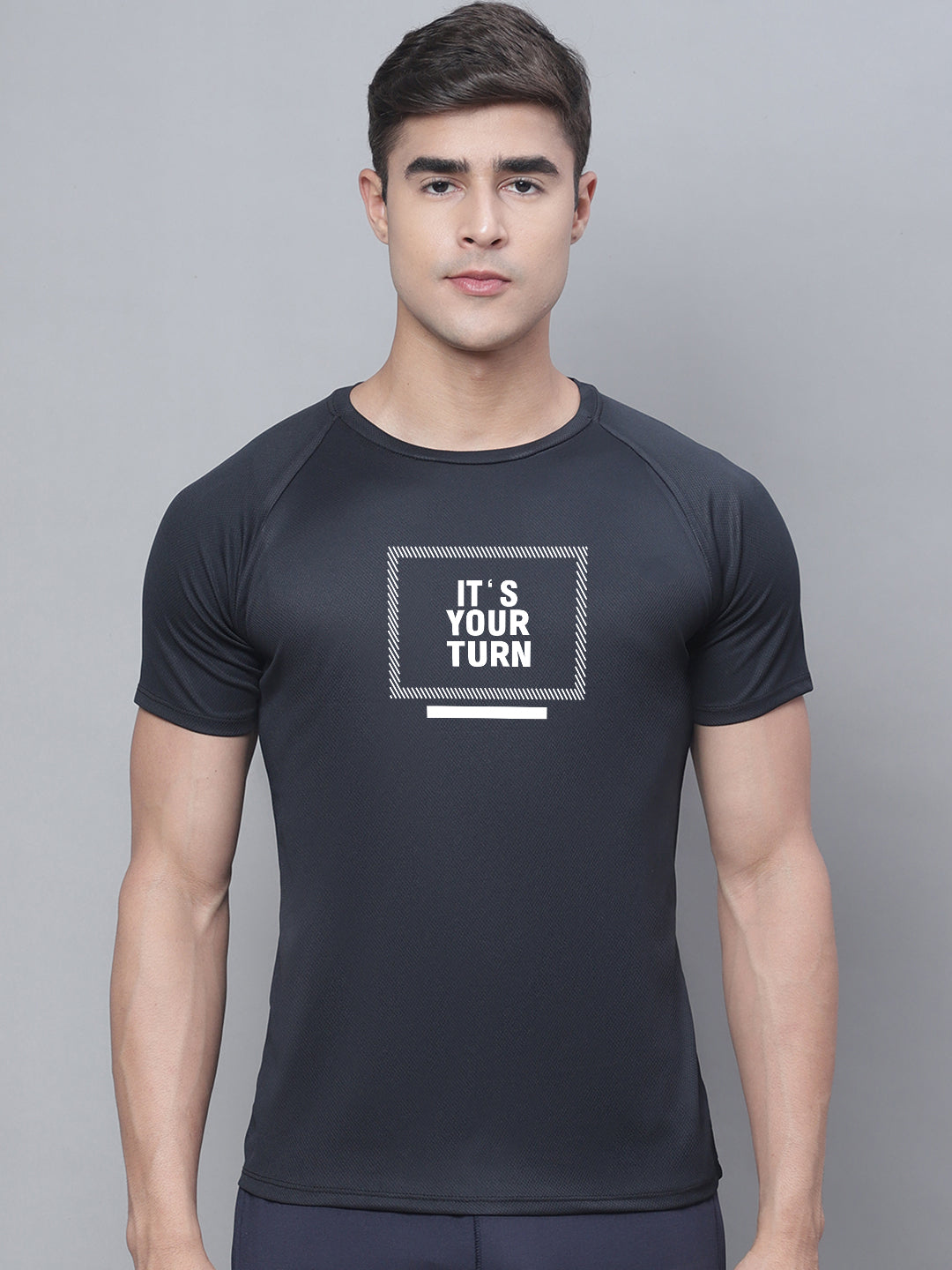 Men Printed Polyster Sports Running T-Shirt - Friskers