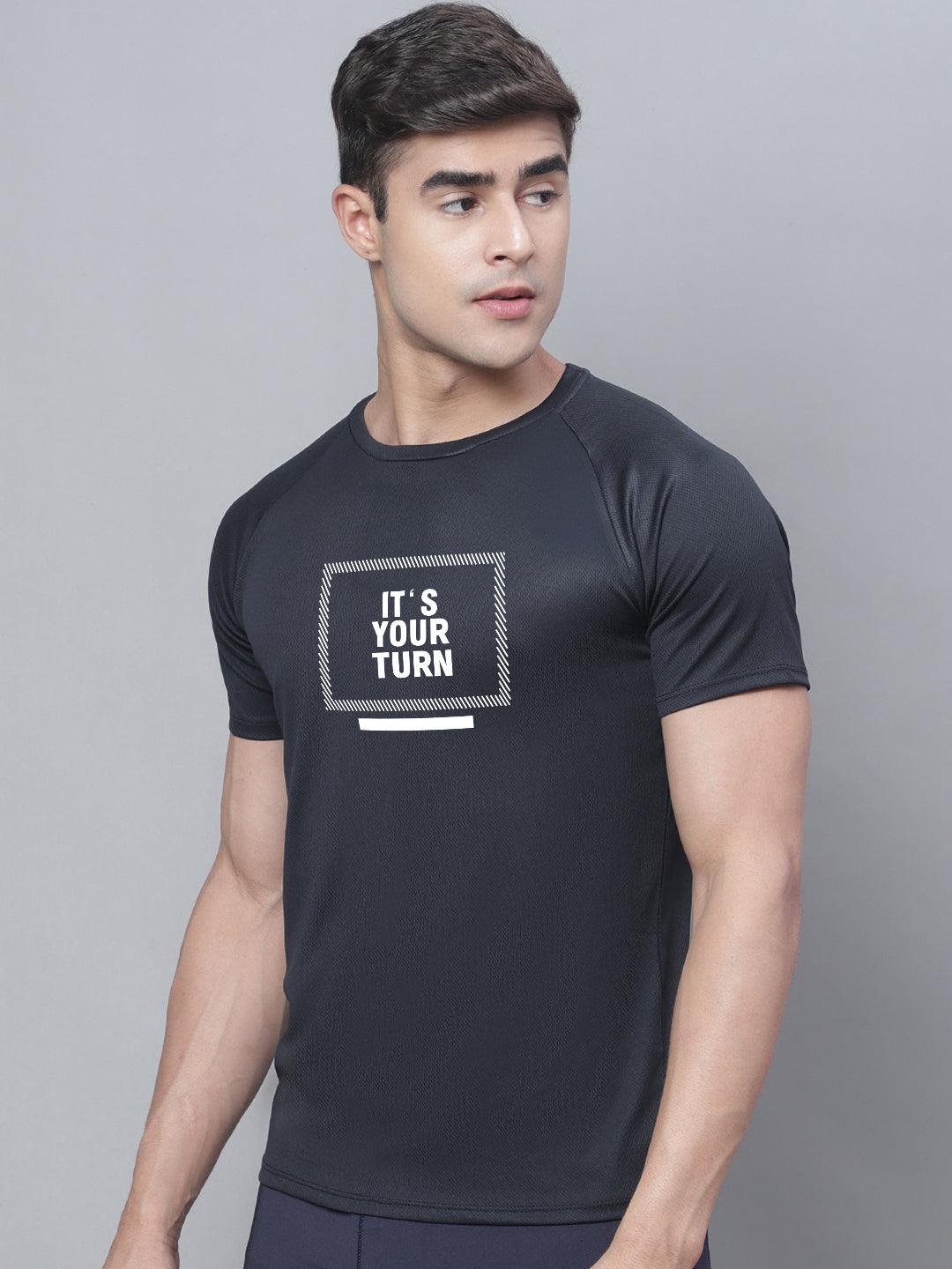 Men Printed Polyster Sports Running T-Shirt - Friskers