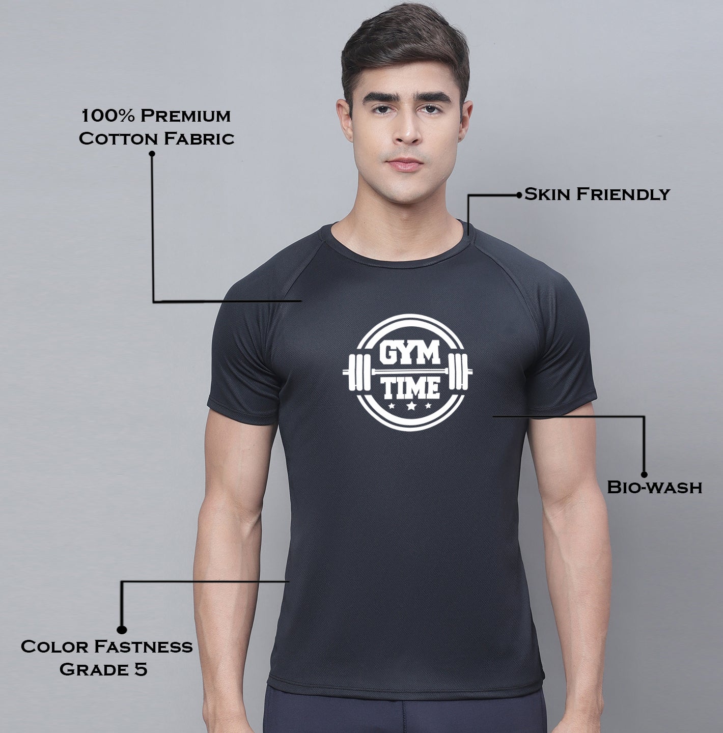 Sports Anti-Microbial Polyster Round Neck T-Shirt - Friskers