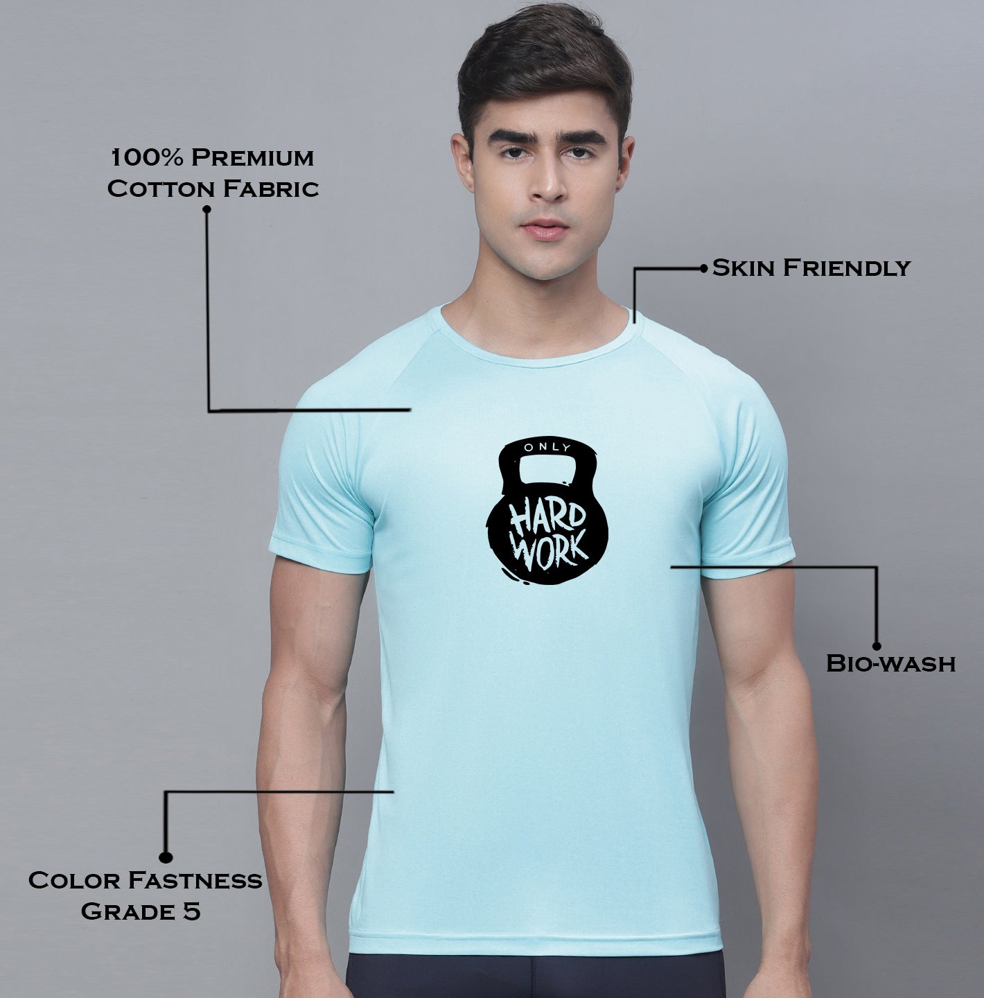Sports Swift Dry Polyster Gym T-Shirt - Friskers