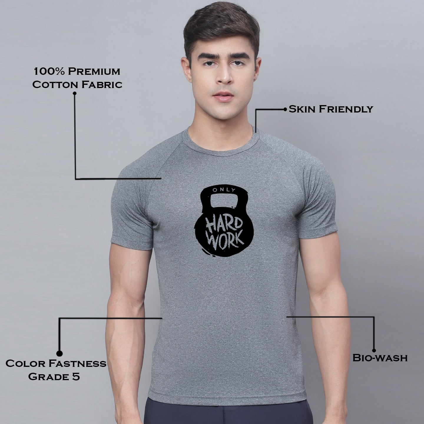 Men Printed Polyster Sports Training T-Shirt - Friskers