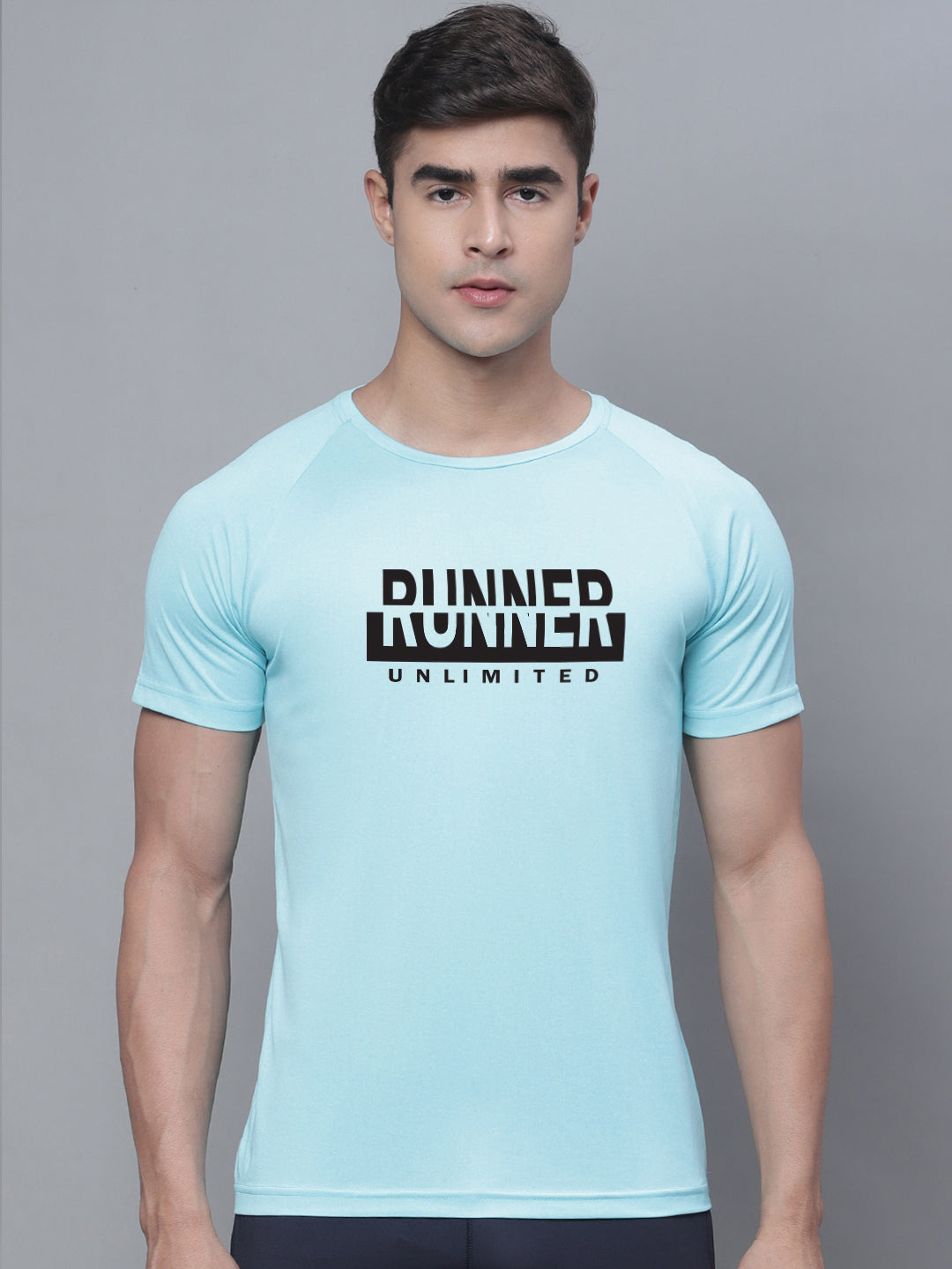 Men Printed Polyster Sports Training T-Shirt - Friskers