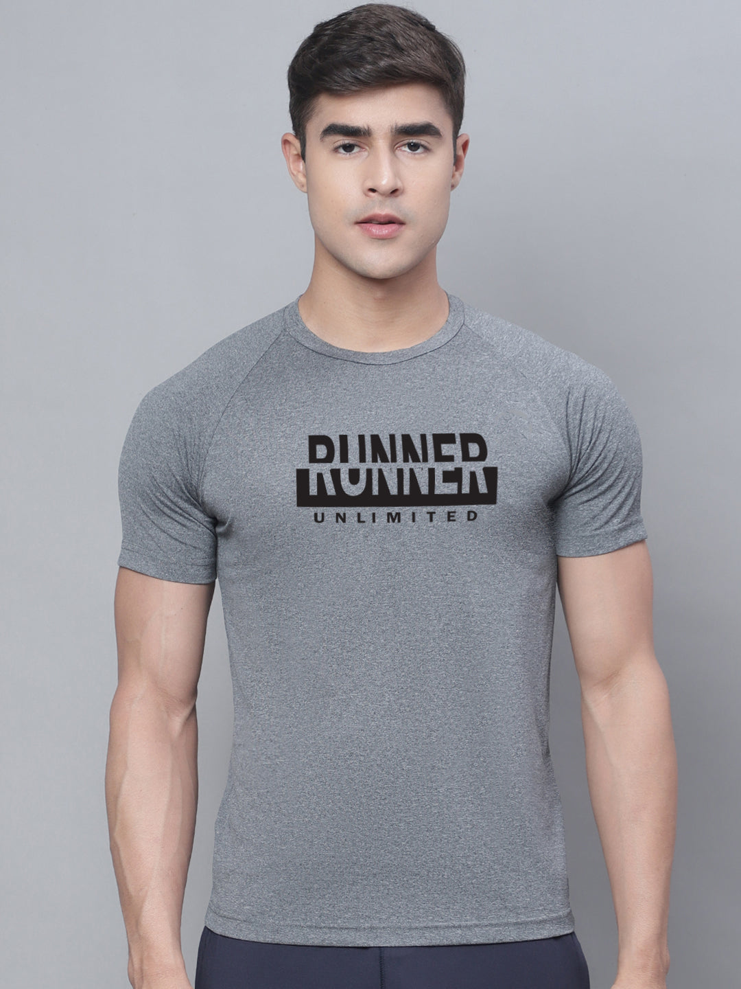 Men Printed Polyster Sports Training T-Shirt - Friskers