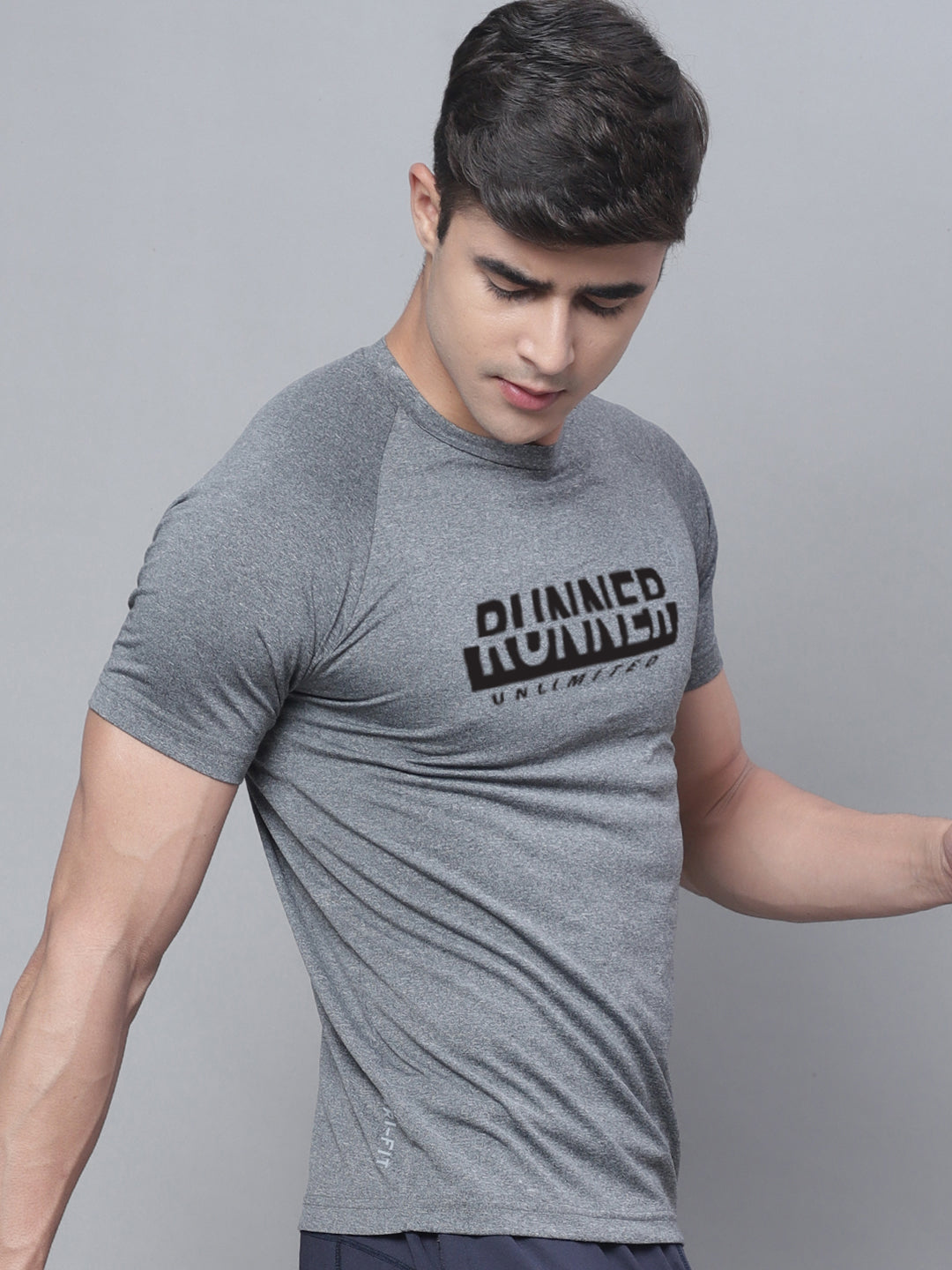 Men Printed Polyster Sports Training T-Shirt - Friskers